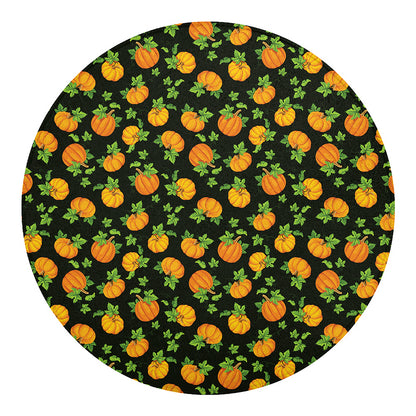 Cute Pumpkin Pattern Print Round Blanket
