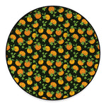 Cute Pumpkin Pattern Print Round Floor Mat
