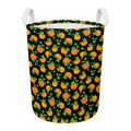 Cute Pumpkin Pattern Print Round Laundry Basket