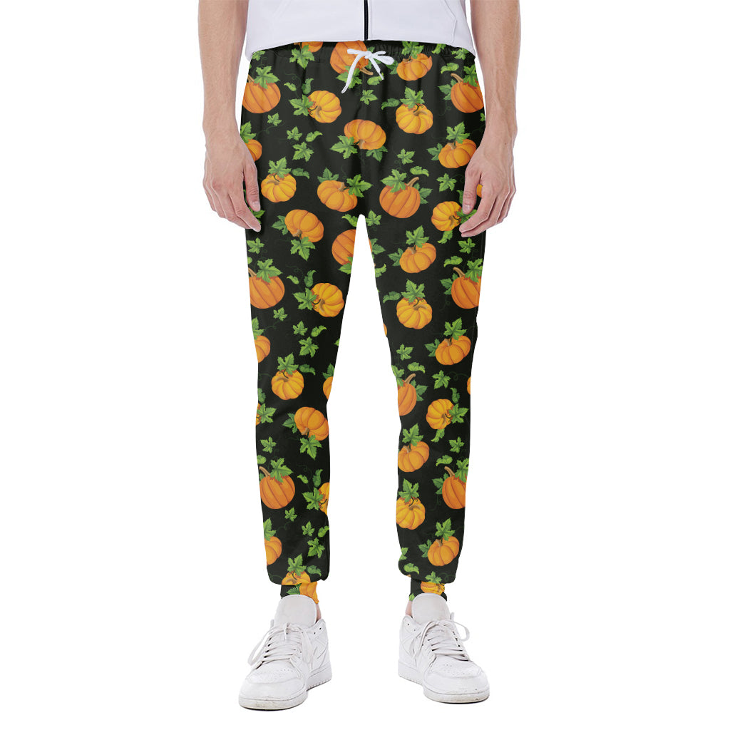 Cute Pumpkin Pattern Print Scuba Joggers