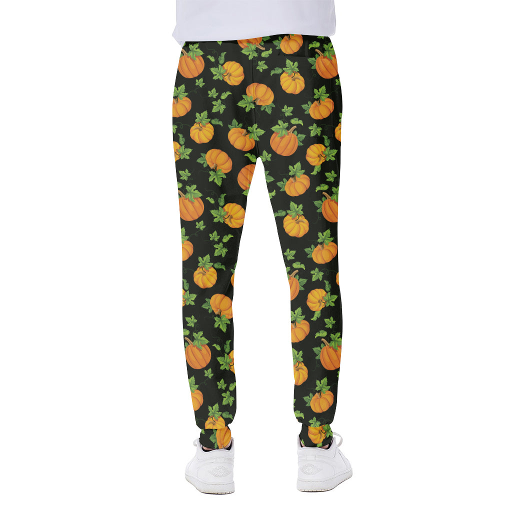 Cute Pumpkin Pattern Print Scuba Joggers