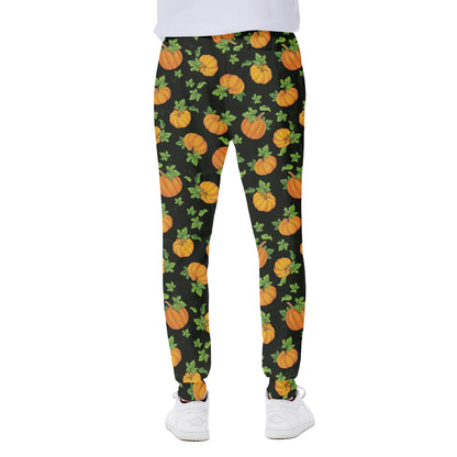 Cute Pumpkin Pattern Print Scuba Joggers