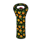 Cute Pumpkin Pattern Print Single Neoprene Wine Tote