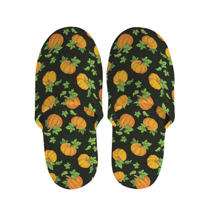 Cute Pumpkin Pattern Print Slippers