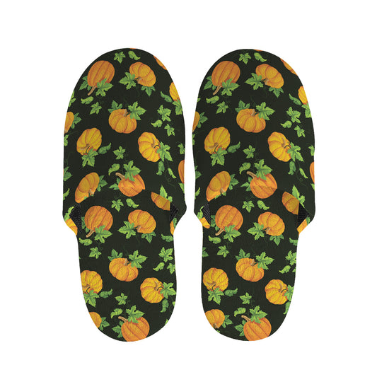 Cute Pumpkin Pattern Print Slippers