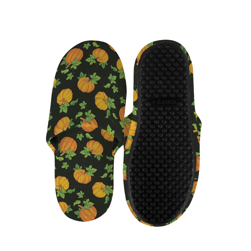Cute Pumpkin Pattern Print Slippers