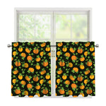 Cute Pumpkin Pattern Print Tier Curtains