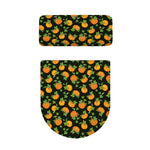 Cute Pumpkin Pattern Print Toilet Lid And Tank Cover Set