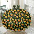 Cute Pumpkin Pattern Print Waterproof Round Tablecloth