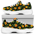 Cute Pumpkin Pattern Print White Chunky Shoes