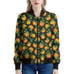 Cute Pumpkin Pattern Print Women's Bomber Jacket