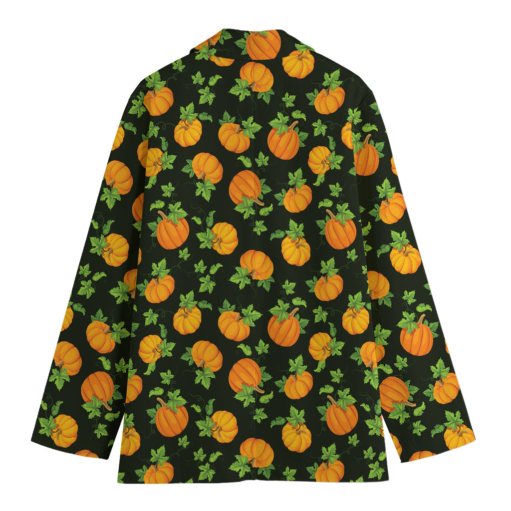 Cute Pumpkin Pattern Print Women's Cotton Blazer