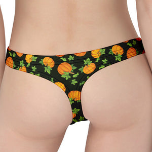 Cute Pumpkin Pattern Print Women's Thong