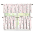 Cute Rabbit Pattern Print 3 Piece Kitchen Curtains
