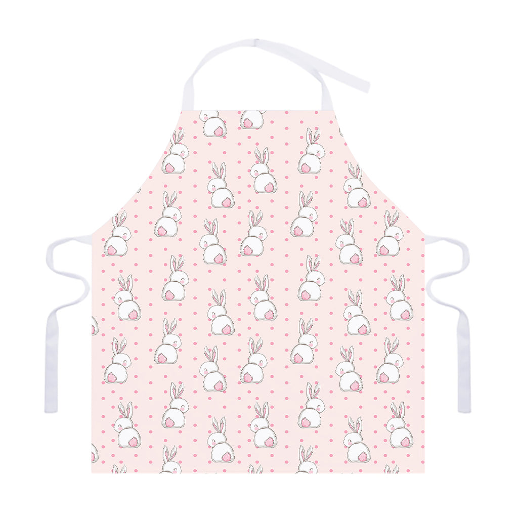 Cute Rabbit Pattern Print Adjustable Apron