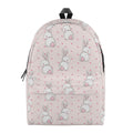 Cute Rabbit Pattern Print School Backpack