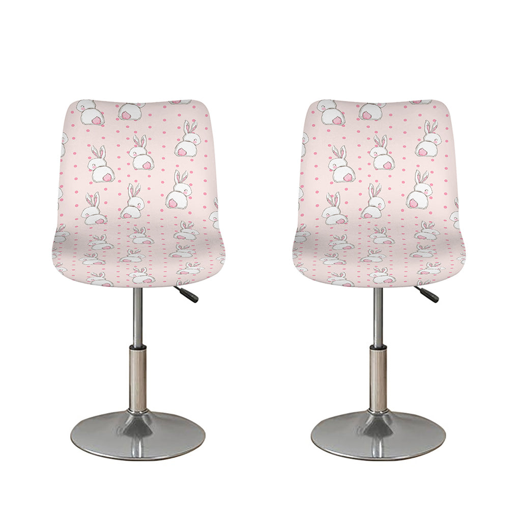 Cute Rabbit Pattern Print Bar Stool Covers