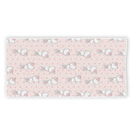 Cute Rabbit Pattern Print Beach Towel