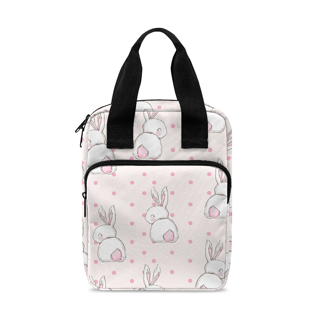 Cute Rabbit Pattern Print Bible Tote Bag