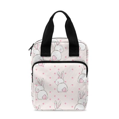 Cute Rabbit Pattern Print Bible Tote Bag