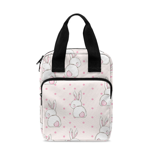 Cute Rabbit Pattern Print Bible Tote Bag