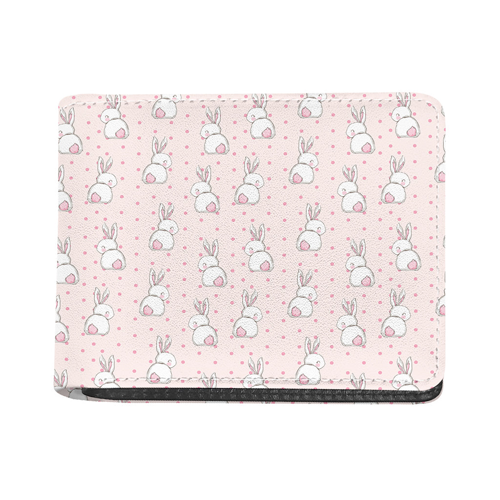 Cute Rabbit Pattern Print Bifold Wallet