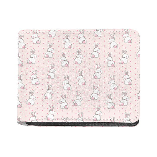 Cute Rabbit Pattern Print Bifold Wallet