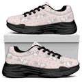 Cute Rabbit Pattern Print Black Chunky Shoes