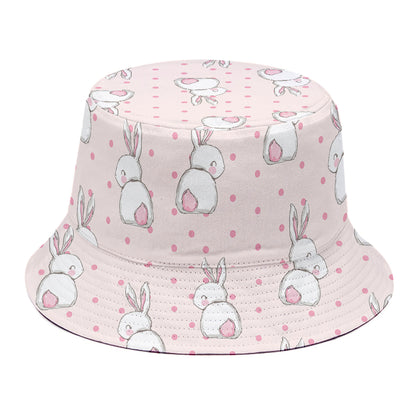 Cute Rabbit Pattern Print Bucket Hat