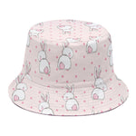 Cute Rabbit Pattern Print Bucket Hat