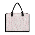 Cute Rabbit Pattern Print Canvas Tote Bag