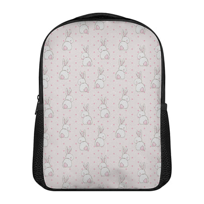 Cute Rabbit Pattern Print Casual Backpack