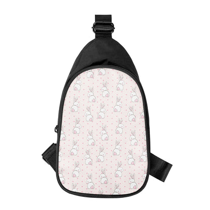 Cute Rabbit Pattern Print Chest Bag