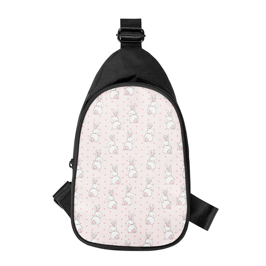 Cute Rabbit Pattern Print Chest Bag