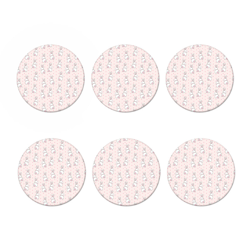Cute Rabbit Pattern Print Coaster Set