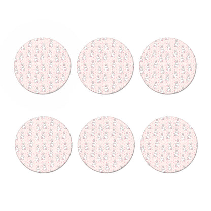 Cute Rabbit Pattern Print Coaster Set