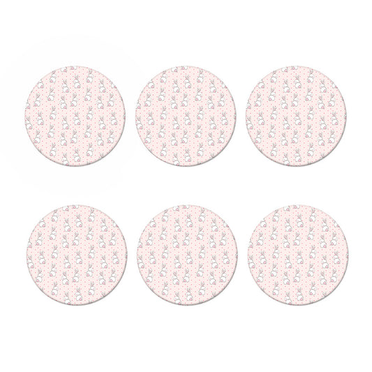 Cute Rabbit Pattern Print Coaster Set