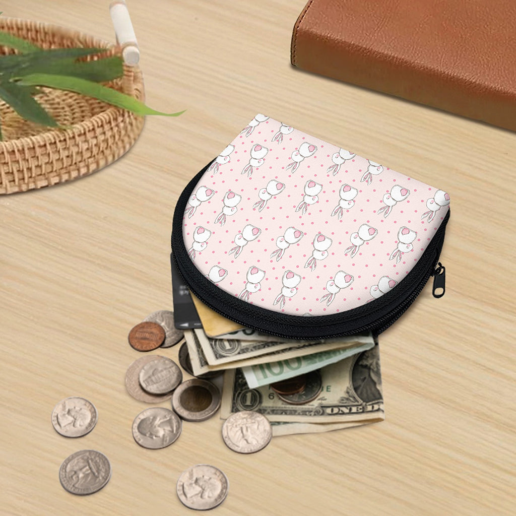 Cute Rabbit Pattern Print Coin Purse