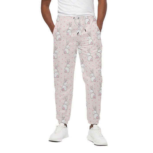 Cute Rabbit Pattern Print Cotton Pants