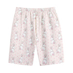 Cute Rabbit Pattern Print Cotton Shorts