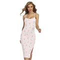 Cute Rabbit Pattern Print Cross Back Cami Dress