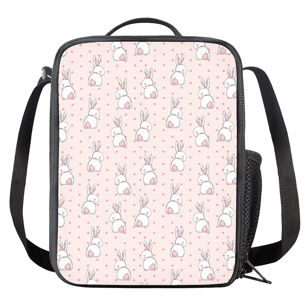 Cute Rabbit Pattern Print Crossbody Lunch Bag