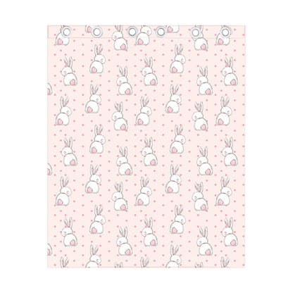 Cute Rabbit Pattern Print Curtain