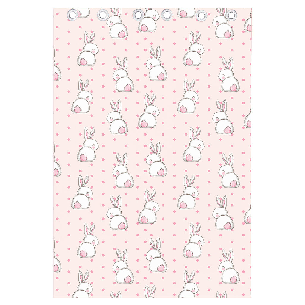 Cute Rabbit Pattern Print Curtain
