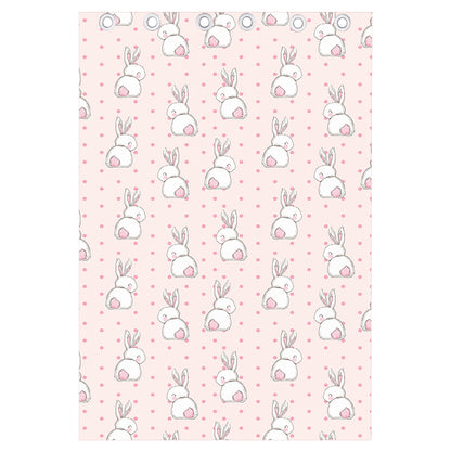 Cute Rabbit Pattern Print Curtain