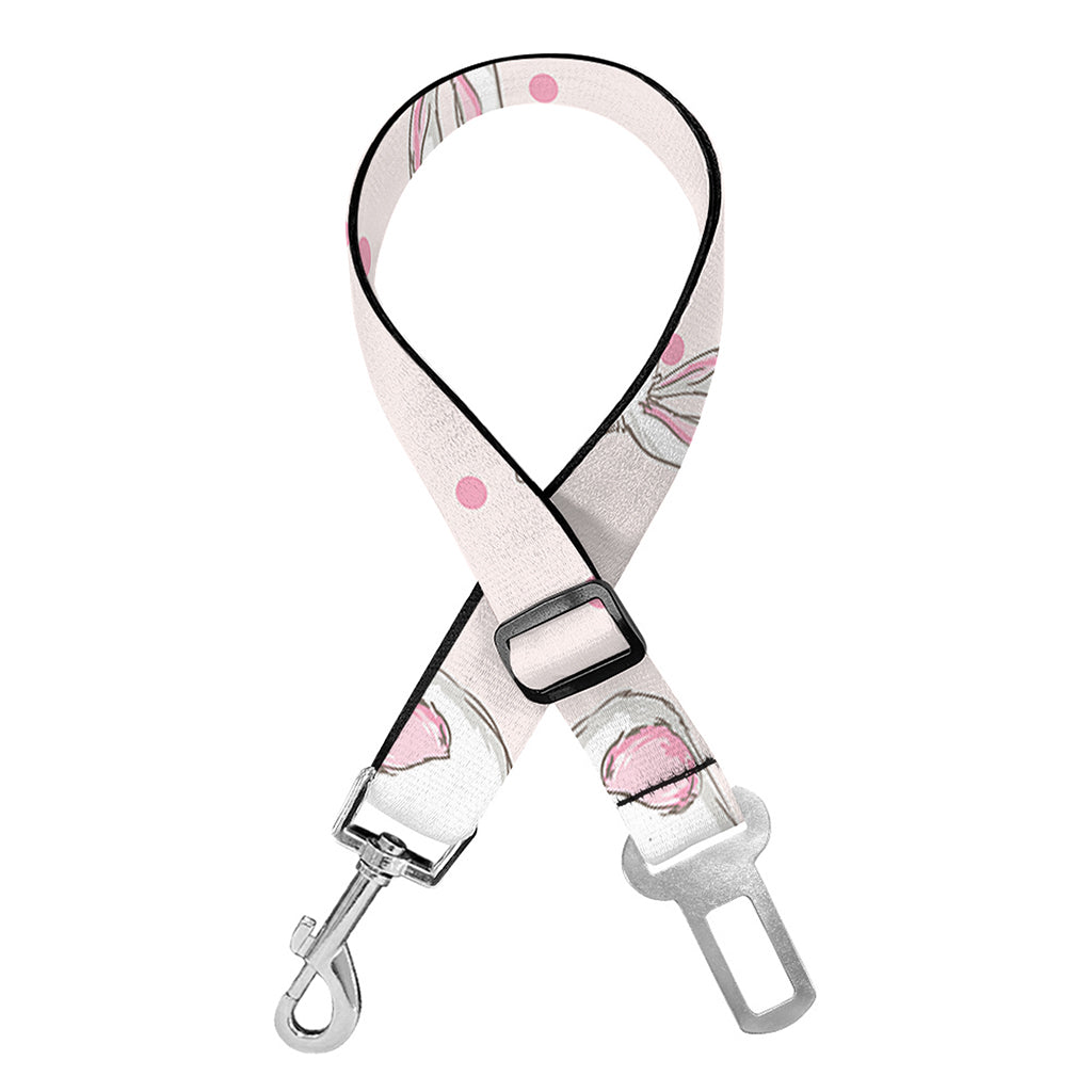 Cute Rabbit Pattern Print Dog Seat Belt