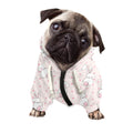 Cute Rabbit Pattern Print Dog Zip Up Hoodie