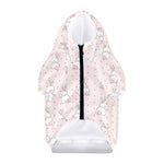 Cute Rabbit Pattern Print Dog Zip Up Hoodie