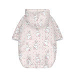 Cute Rabbit Pattern Print Dog Zip Up Hoodie