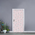 Cute Rabbit Pattern Print Door Sticker